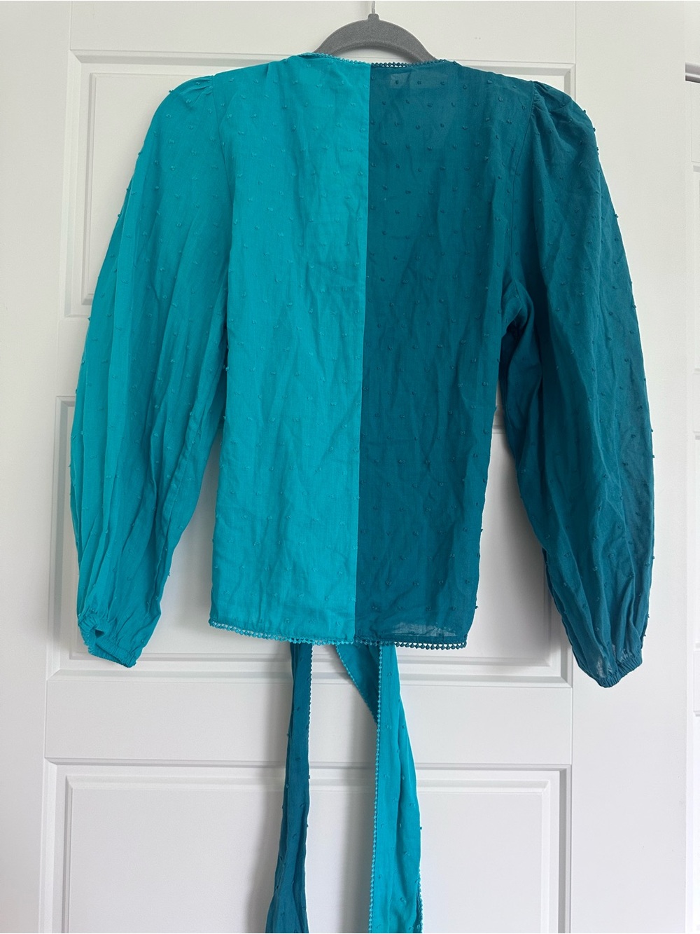 Farm Rio Turquoise Wrap top - Picture 3 of 5